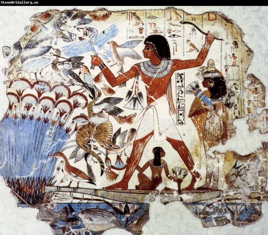 unknow artist Fowling in the Marshes,from the Tomb of Nebamun